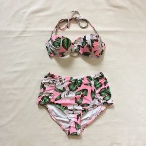 TOP SHOP TROPICAL BIKINI SET
